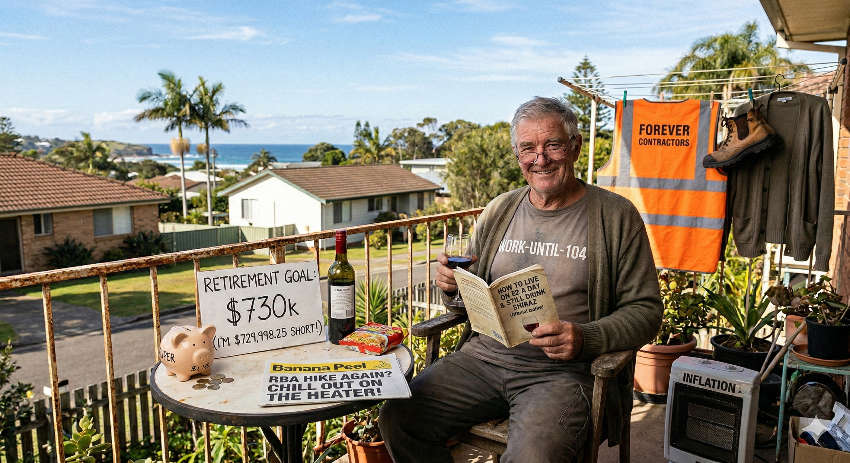 Retiree enjoying the fruits of his labour